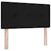 LED-valgustusega kontinentaalvoodi koos madratsiga, must, 90 × 200 cm, kangas — mudel 3452333
