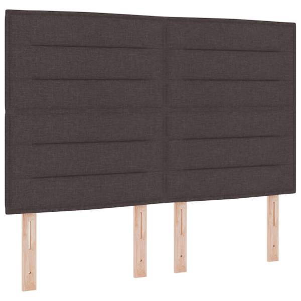 Kontinentaalvoodi koos madratsiga, tumepruun, 140 × 200 cm, kangas — mudel 3453896