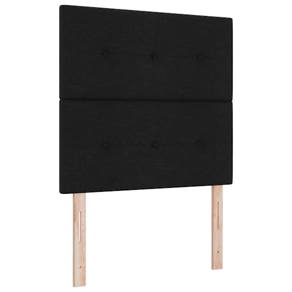 Kontinentaalvoodi koos madratsiga, must, 90 × 200 cm, kangas — mudel 3454052