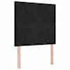 LED-valgustusega voodiraam peatsiga koos madratsiga, must, 120 × 200 cm, samet — mudel 3456049