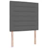 LED-valgustusega voodiraam peatsiga koos madratsiga, tumehall, 90 × 190 cm, kangas — mudel 3456150