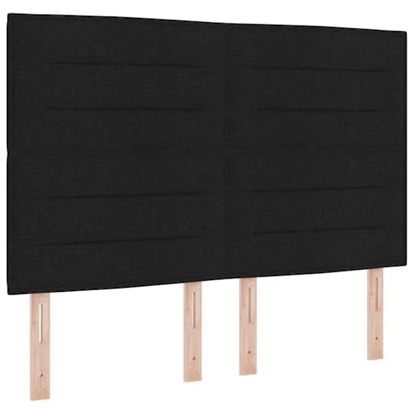 Voodiraam peatsiga koos madratsiga, must, 160 × 200 cm, kangas — mudel 3457420