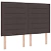LED-valgustusega voodiraam peatsiga koos madratsiga, tumepruun, 160 × 200 cm — mudel 3458003