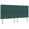 LED-valgustusega voodiraam peatsiga koos madratsiga, tumeroheline, 200 × 200 cm — mudel 3458487