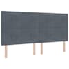 LED-valgustusega voodiraam peatsiga koos madratsiga, tumehall, 200 × 200 cm — mudel 3458503