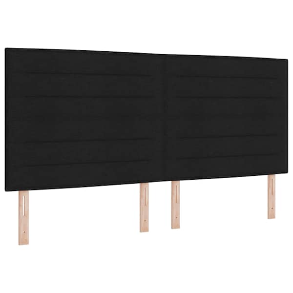 Panipaigaga voodiraam peatsiga koos madratsiga, must, 200 × 200 cm, samet — mudel 3458582