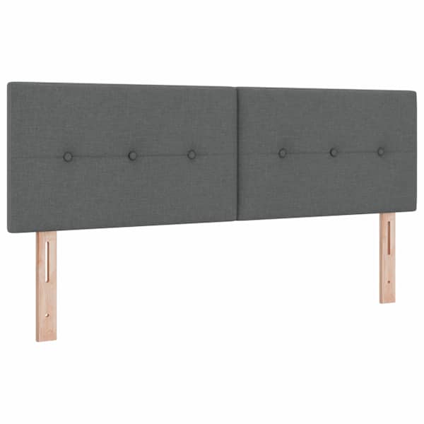 Panipaigaga voodiraam peatsiga koos madratsiga, tumehall, 160 × 200 cm, samet — mudel 3458632