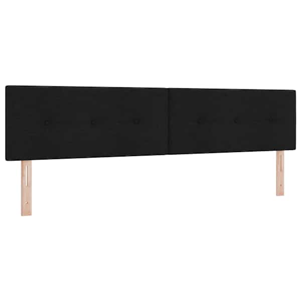 Panipaigaga voodiraam peatsiga koos madratsiga, must, 200 × 200 cm, samet — mudel 3458645