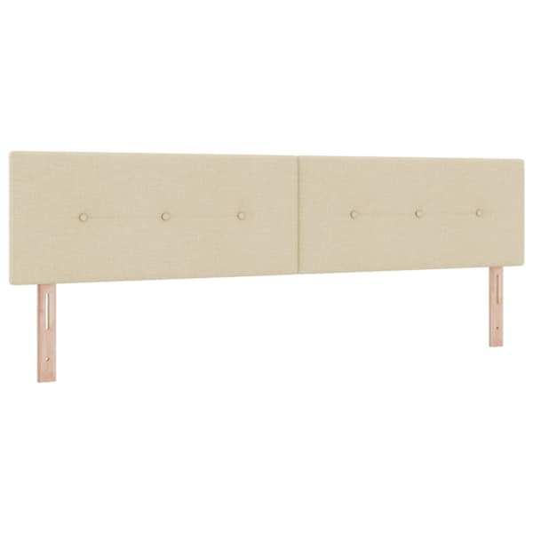 Panipaigaga voodiraam peatsiga koos madratsiga, kreemjasvalge, 200 × 200 cm, samet — mudel 3458647