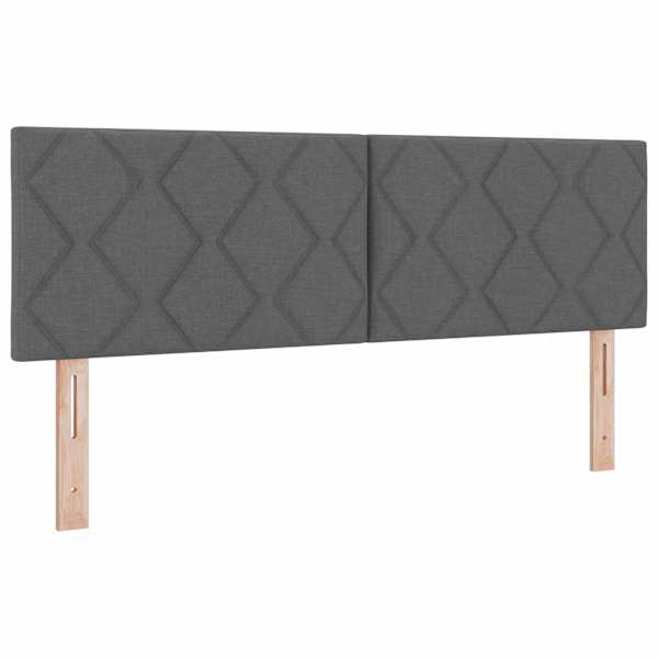 Panipaigaga voodiraam peatsiga koos madratsiga, tumehall, 160 × 200 cm, samet — mudel 3458695