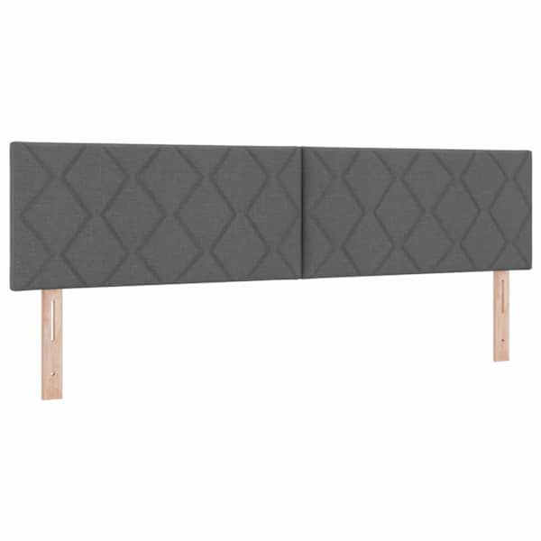 Panipaigaga voodiraam peatsiga koos madratsiga, tumehall, 180 × 200 cm, samet — mudel 3458701