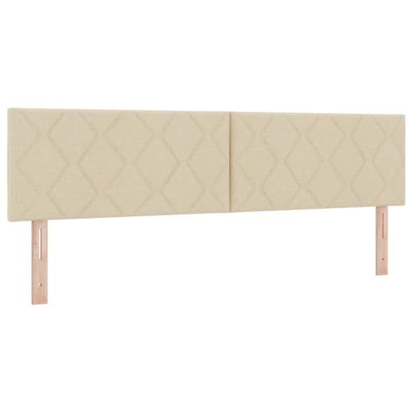 Panipaigaga voodiraam peatsiga koos madratsiga, kreemjasvalge, 180 × 200 cm, samet — mudel 3458704
