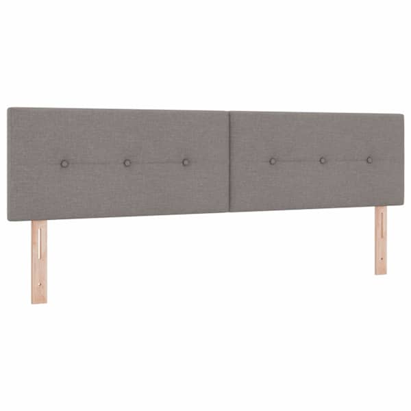 Voodiraam peatsiga koos 2 madratsiga, 2 voodiraami, pruunikashall, 180 × 200 cm, kunstnahk