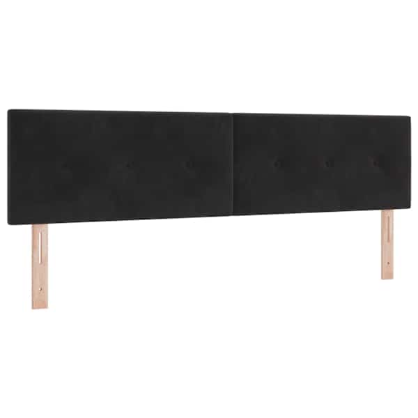 Voodiraam peatsiga koos 2 madratsiga, 2 voodiraami, must, 180 × 200 cm
