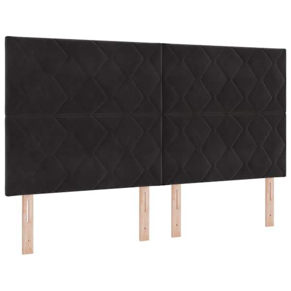 Panipaigaga voodiraam peatsiga koos madratsiga, must, 180 × 200 cm, samet — mudel 3459767
