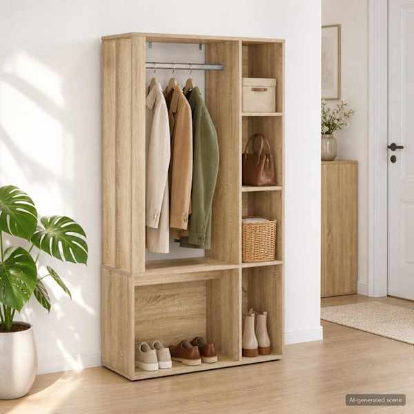 Esiku riidekapp Sonoma tamm 91 × 32 × 150,5 cm