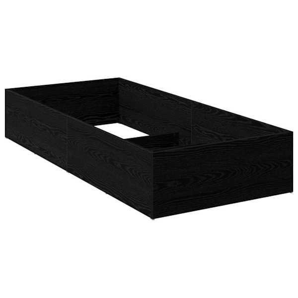 Voodiraam reguleeritava voodipõhja jaoks, must tamm, 90 × 200 cm — mudel 8021824