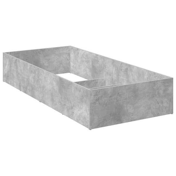 Voodiraam reguleeritava voodipõhja jaoks, betoonhall, 90 × 190 cm — mudel 8021842