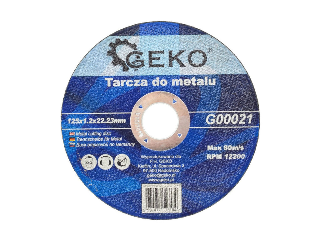 GEKO metallilõikekettad 125 × 1,2 × 22,23 mm, 10 tk G00021