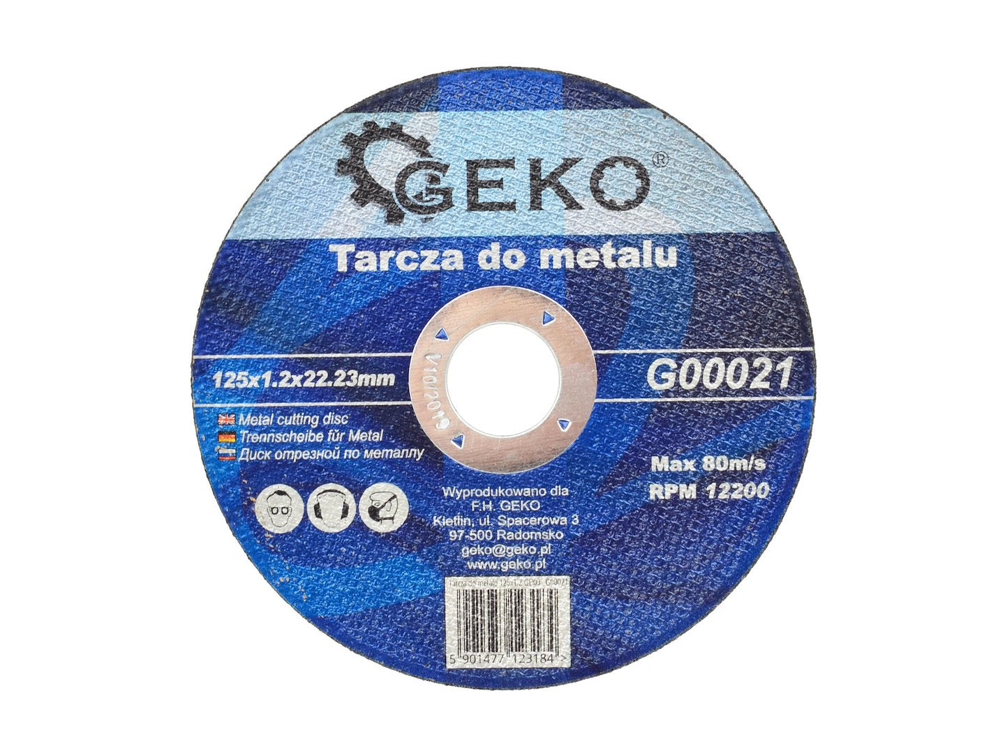 GEKO metallilõikekettad 125 × 1,2 × 22,23 mm, 10 tk G00021