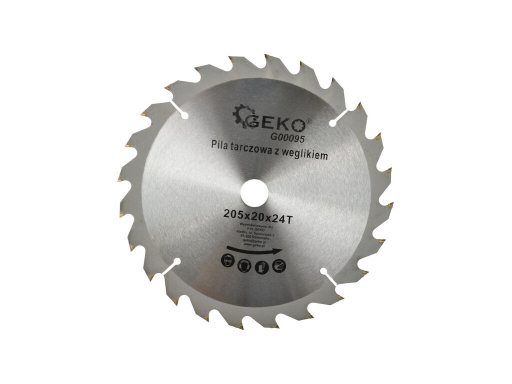 GEKO TCT puidu ketassaeketas, 205 x 20 mm, 24T