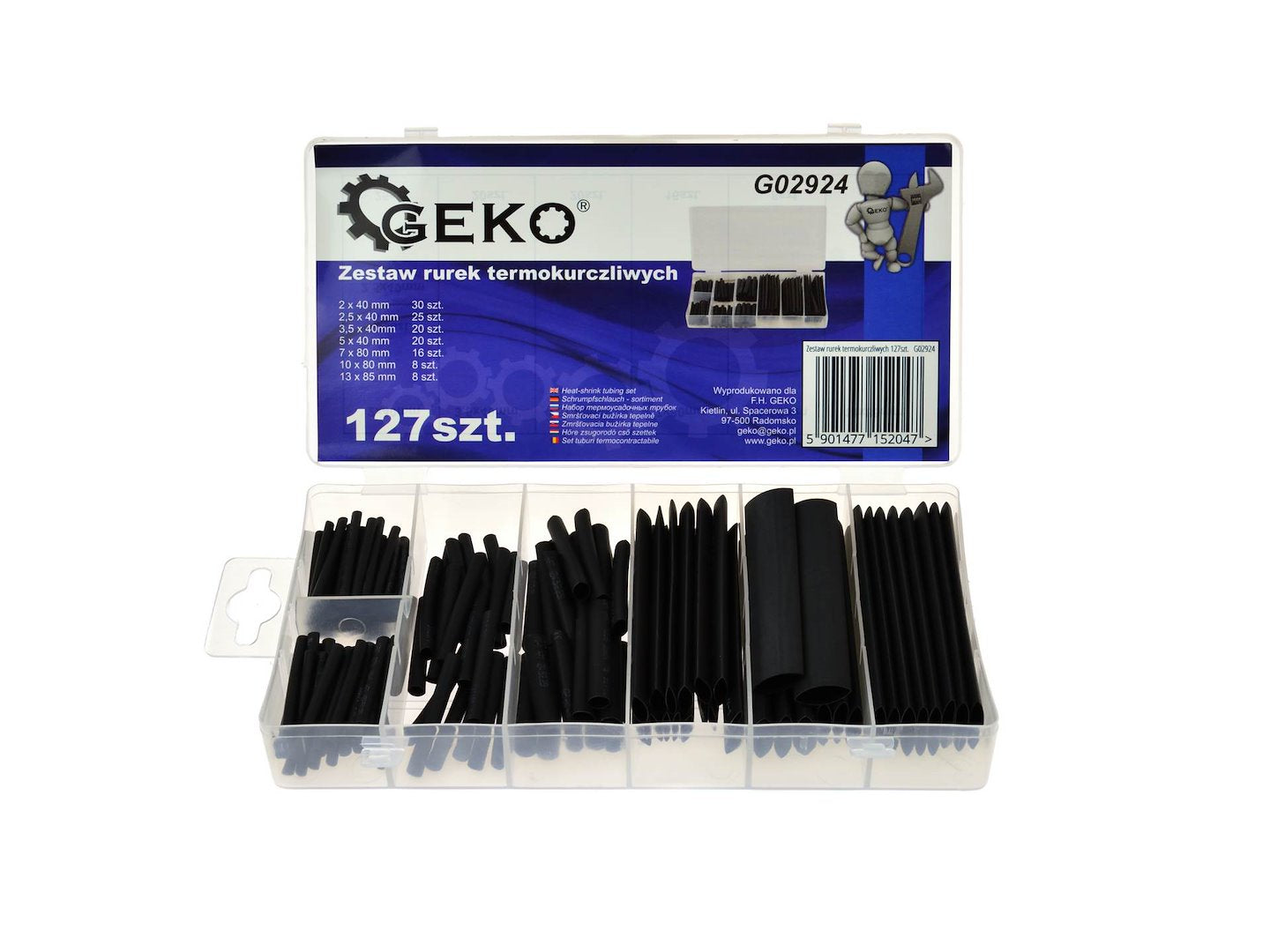 Mitmesuguste termokahanevate torude komplekt, Black — 127 tk