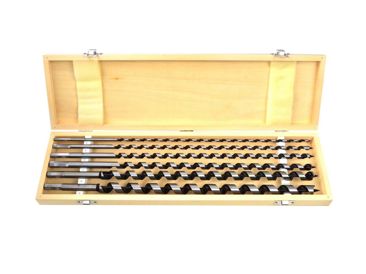 Puidupuuride komplekt 6, 8, 10, 12, 16 ja 18 mm, 6 tk, 460 mm G38121