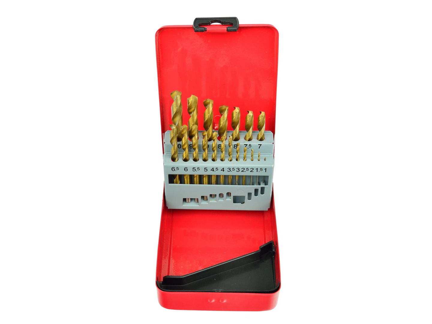 Titaannitriidkattega HSS-metallipuuride komplekt 19 tk 1–10 mm G38234