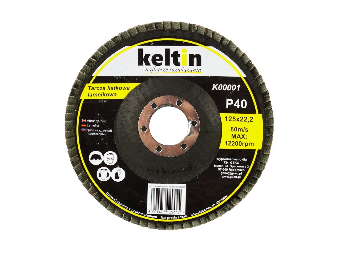 Koonilised lamell-lihvkettad 125 mm P40, 10 tk K00001