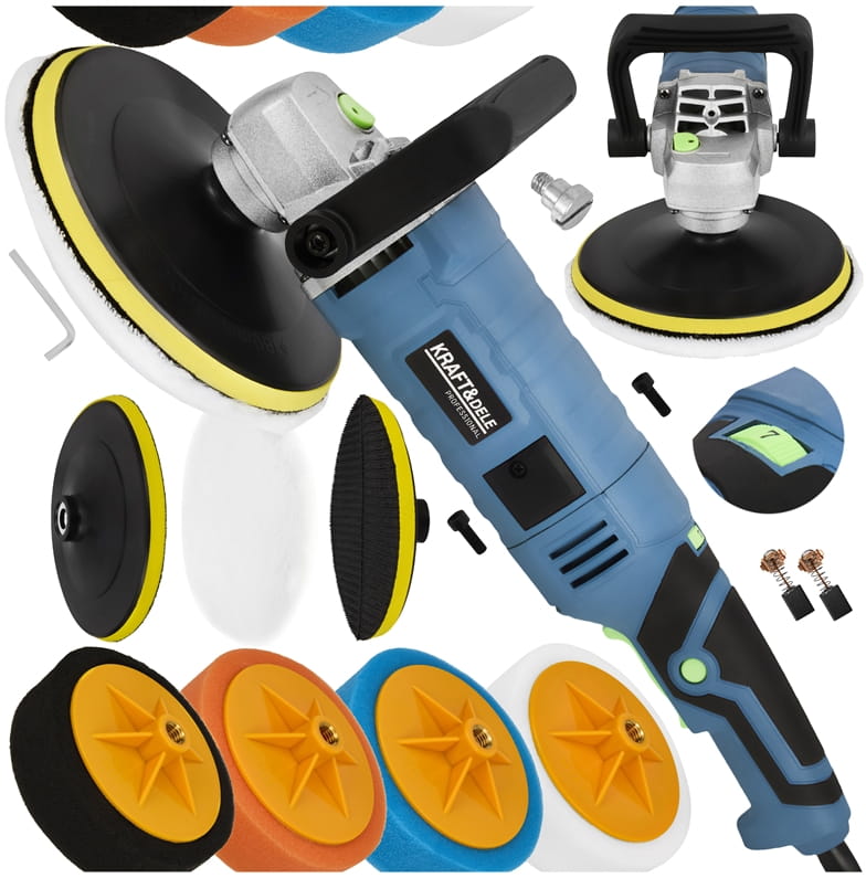 Electric polisher 2650W 180mm 800-3300 rpm XXL set KD3079