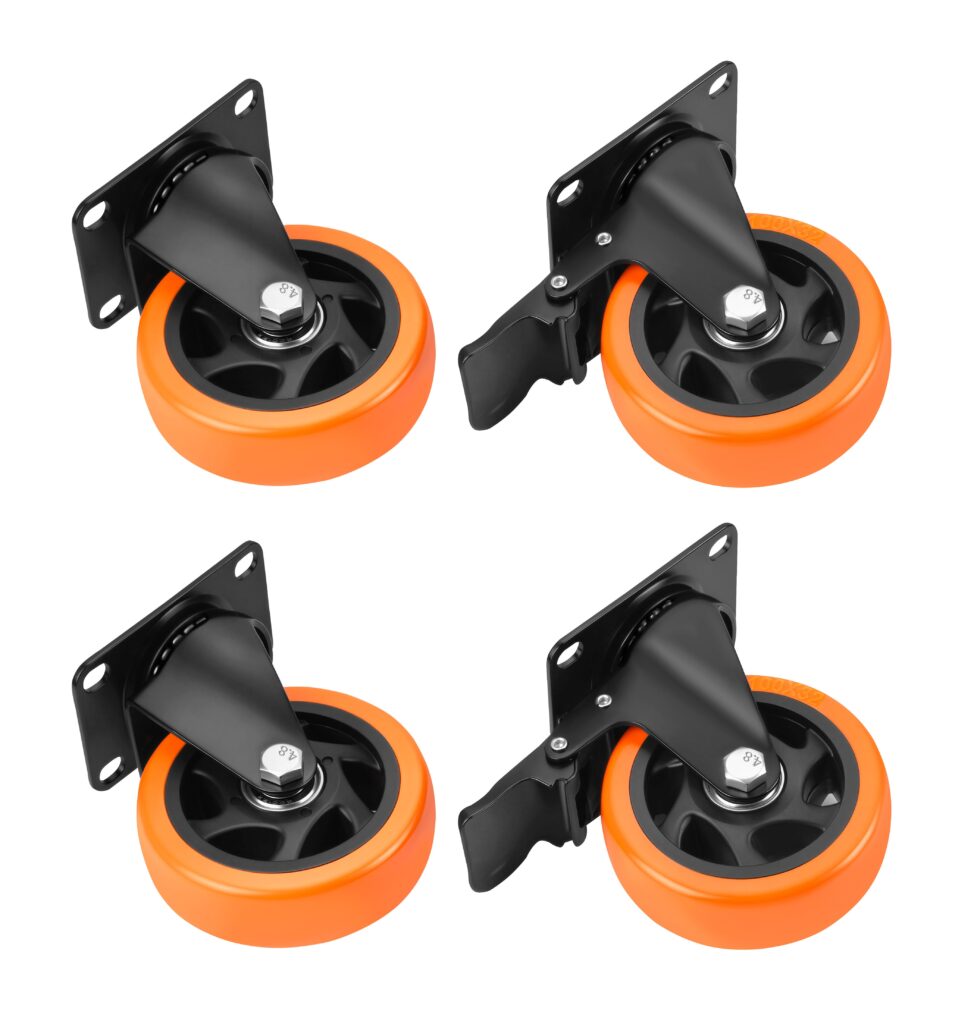 100 mm pöördrataste komplekt, 4 tk, 500 kg KD3623