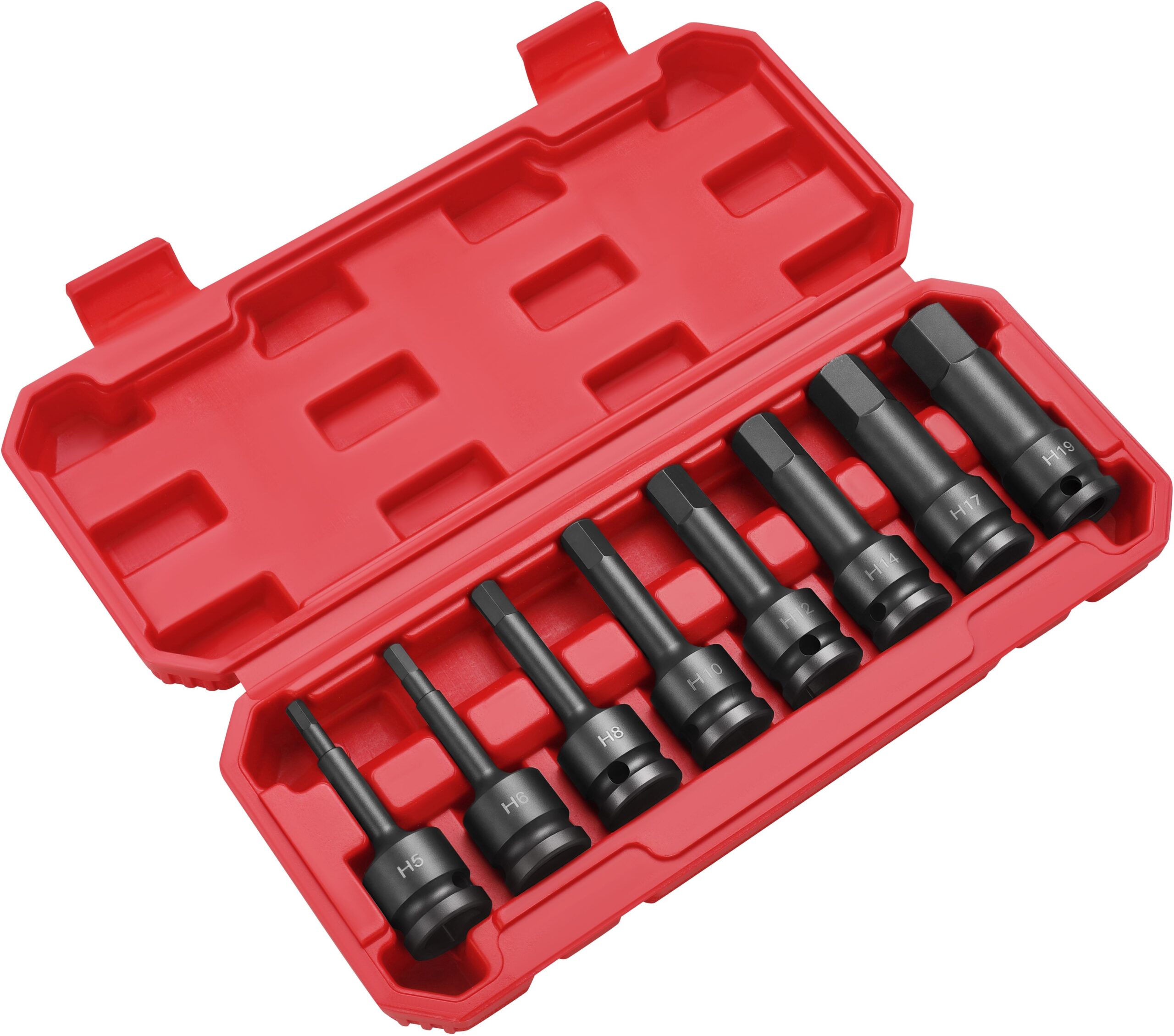 KRAFT&DELE 1/2″ kuuskant-löökotsikute komplekt, 8 tk KD5431