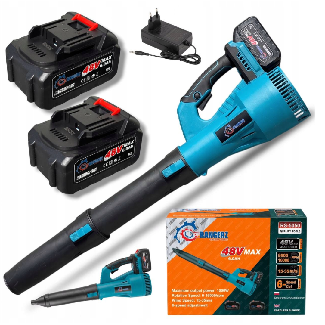 RANGERZ RS-5050 juhtmeta lehepuhur – 6 kiirust | 2 akut ja laadija