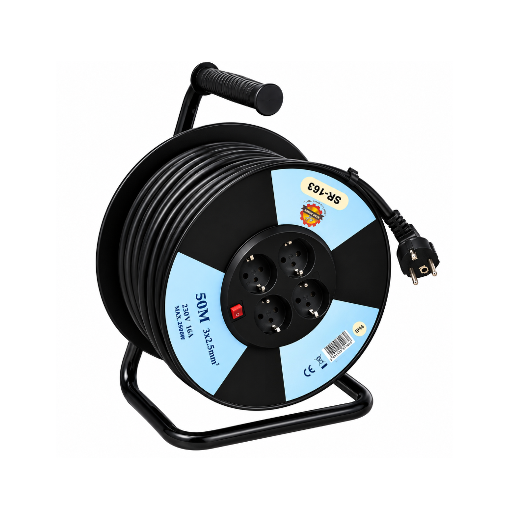STAR ROXER 50 m trummel-pikendusjuhe 3 × 2,5 mm², 4 pesa, IP44 SR-163