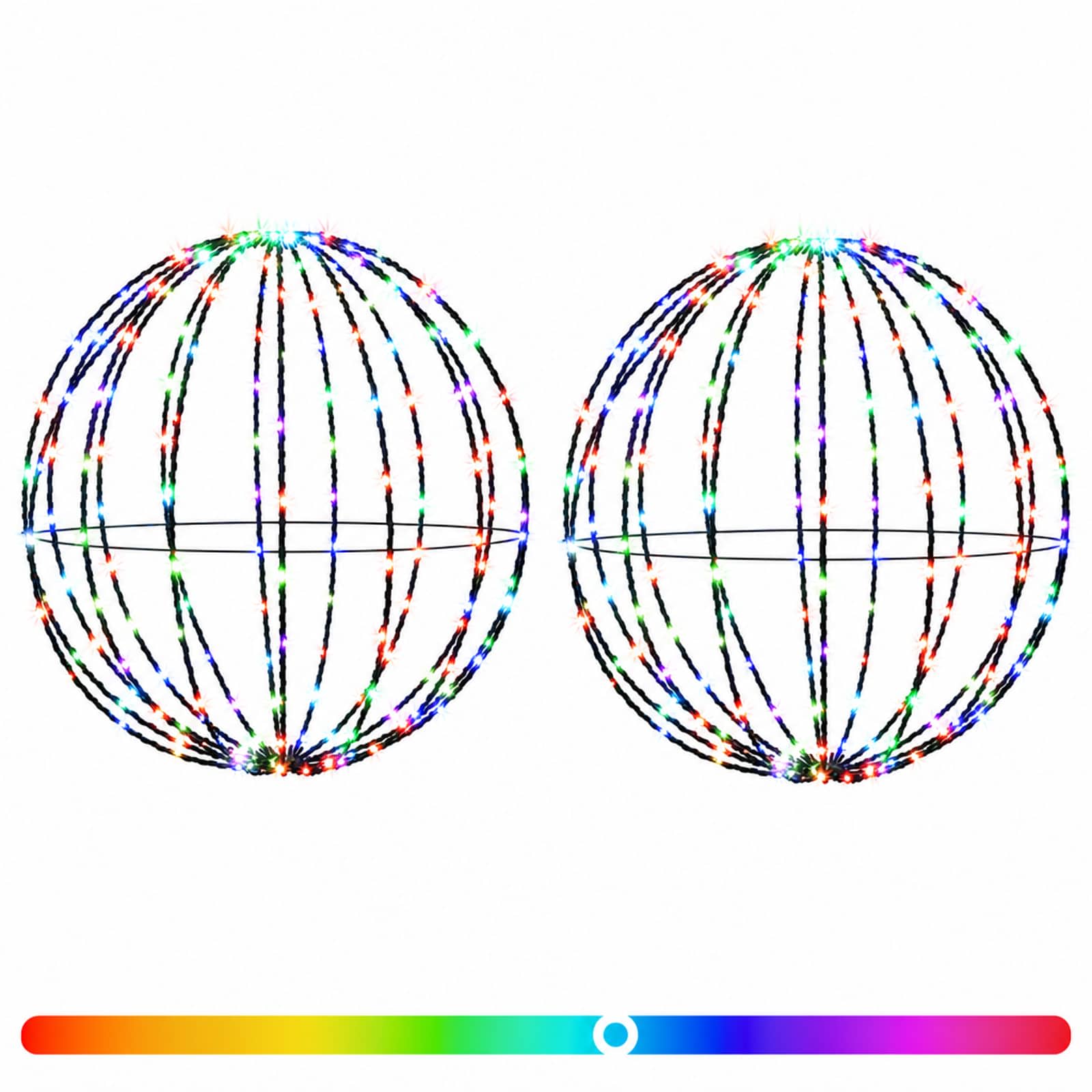 Jõulufiniaalne valgus 2 tk 240 LED-i RGB
