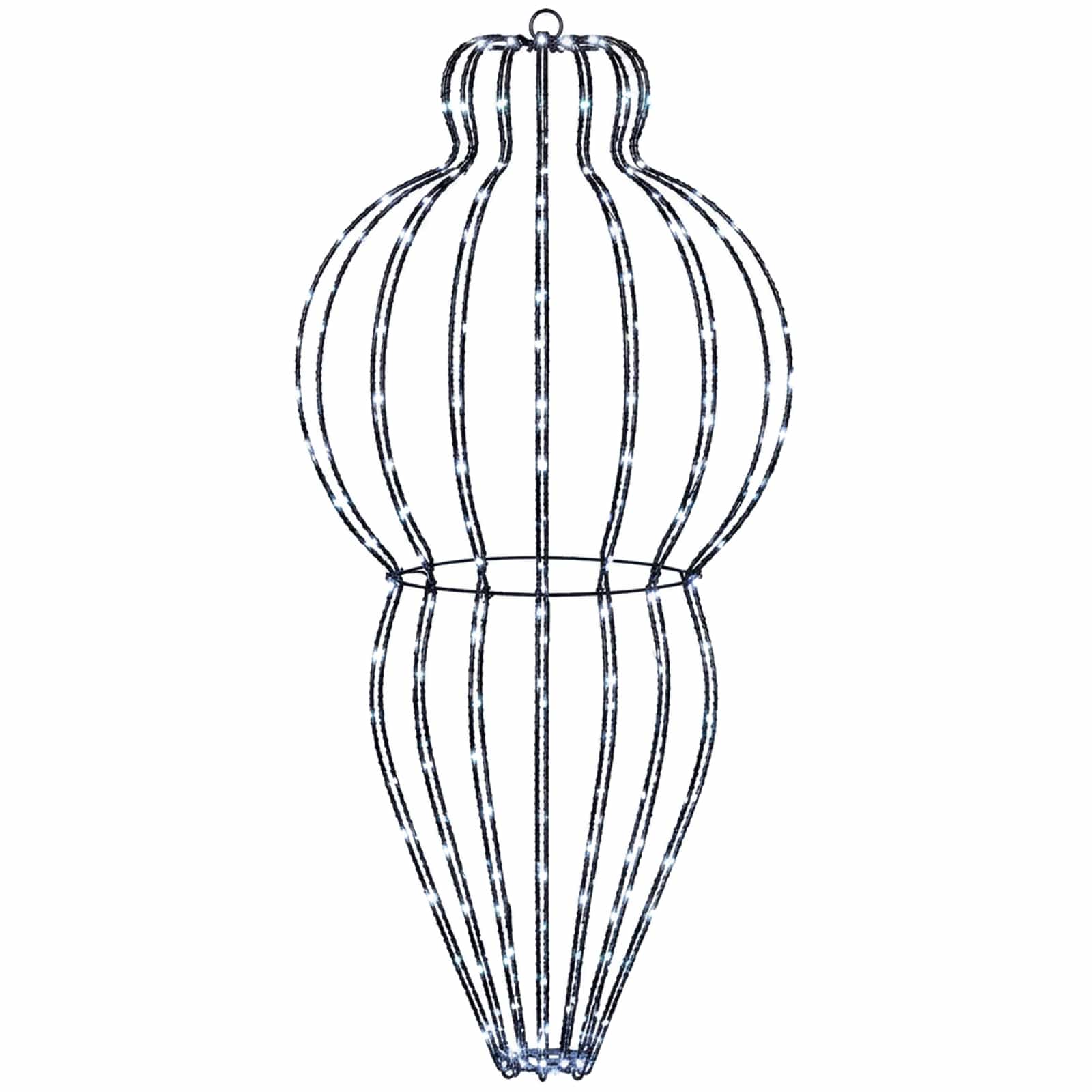 Jõulufiniaalne valgus 320 LED-i Külm valge Läbimõõt 40 x 75 cm