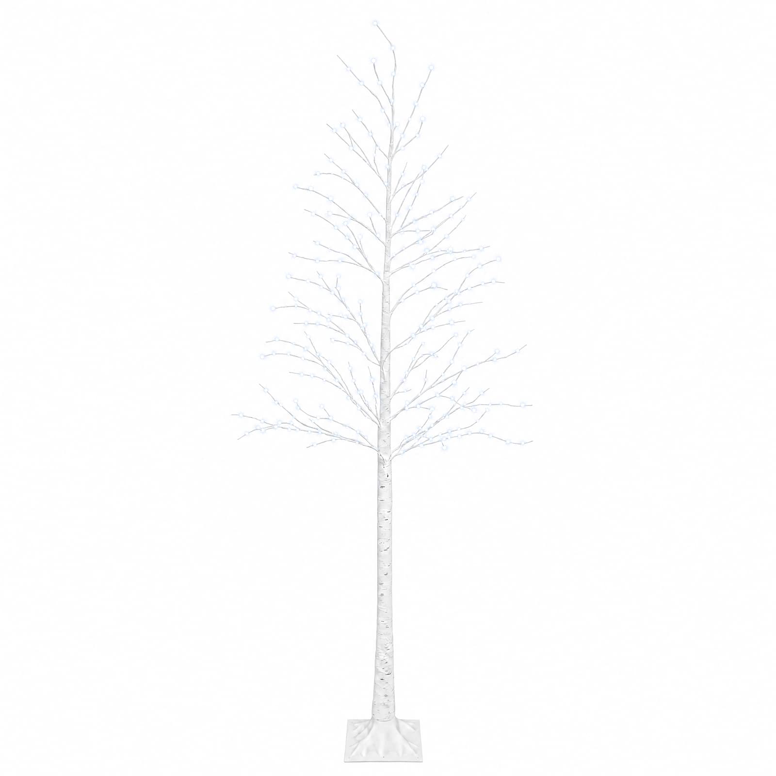 Kase-jõulupuu Valge 25 x 25 x 240 cm Plastmass 493 LED-i