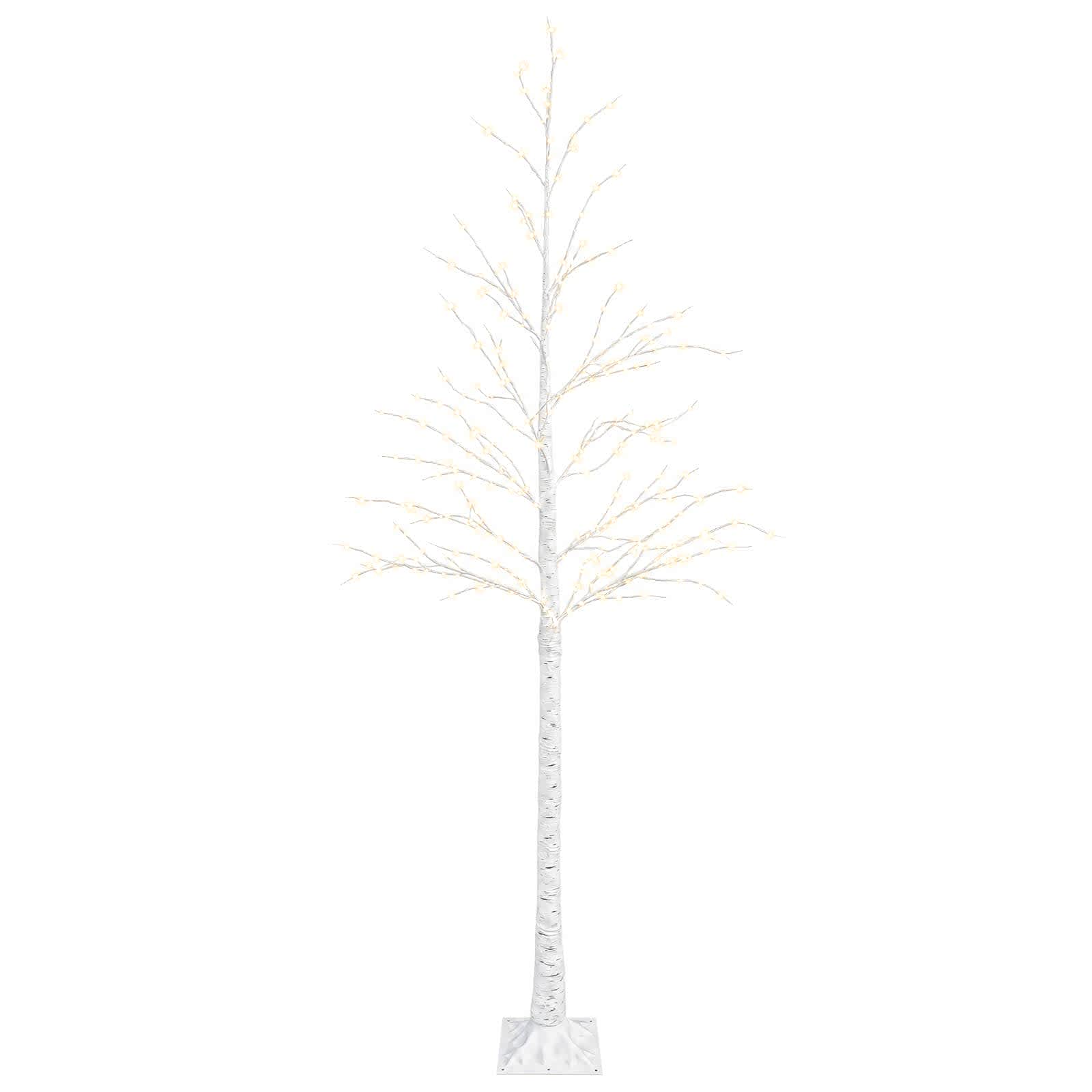 Kase-jõulupuu Valge 25 x 25 x 210 cm Plastmass 406 LED-i