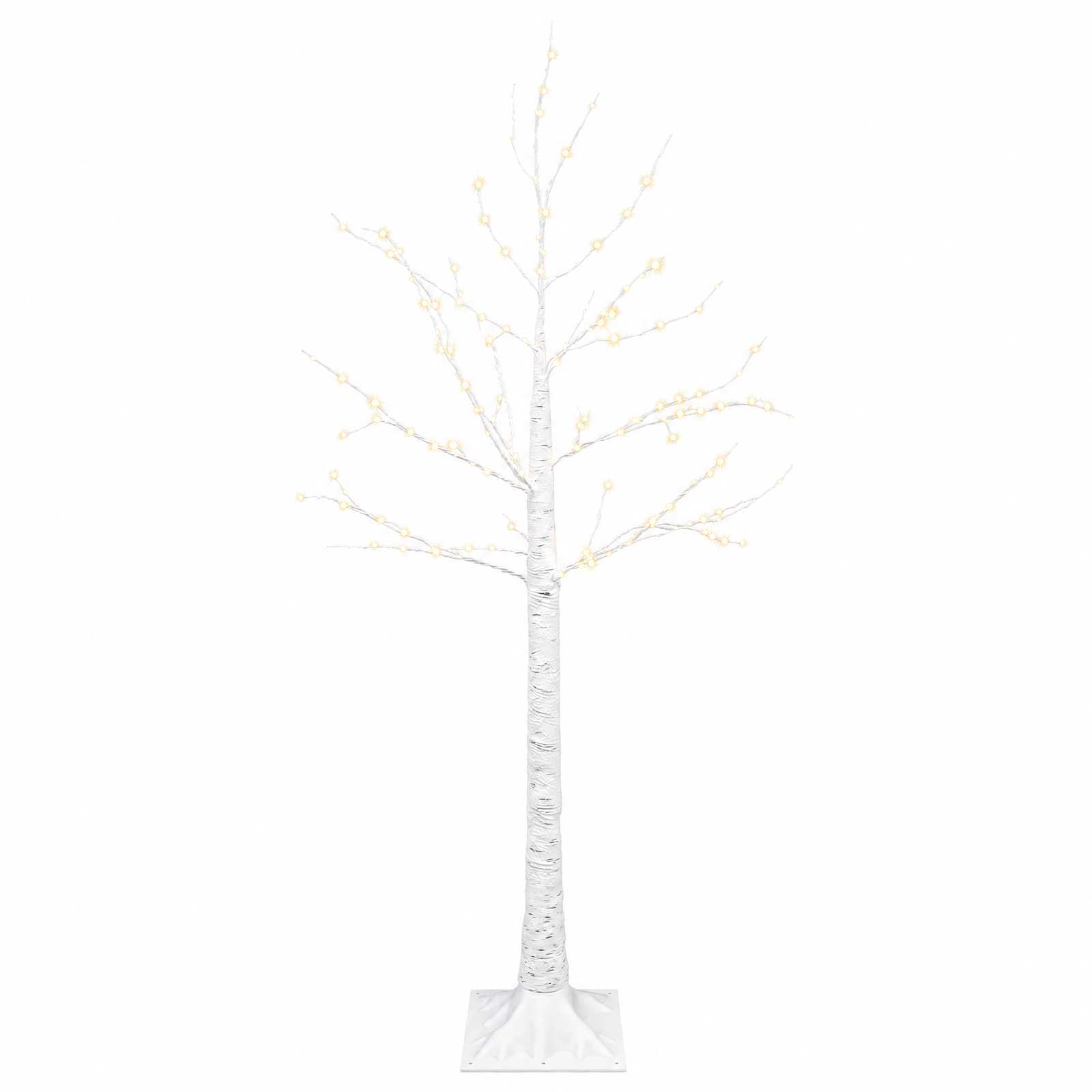 Kase-jõulupuu Valge 22 x 22 x 120 cm Plastmass 174 LED-i
