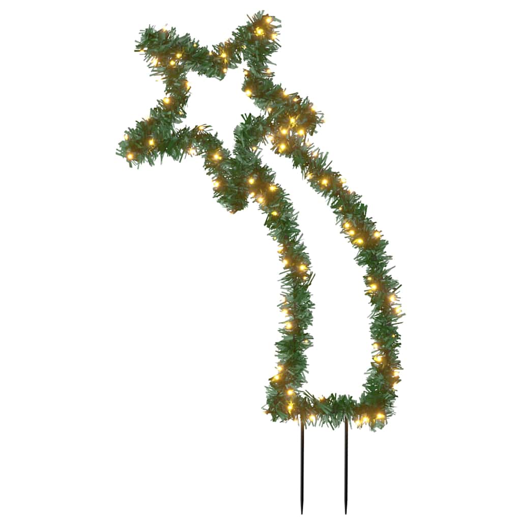 Jõulukaunistus meteoor koos vaiadega, 115 LEDi, 89 cm