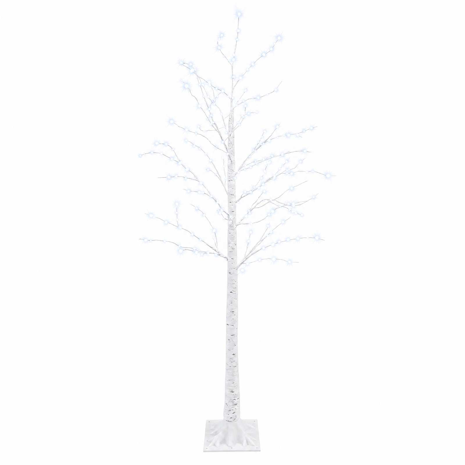 Kase-jõulupuu Valge 22 x 22 x 180 cm Plastmass 319 LED-i
