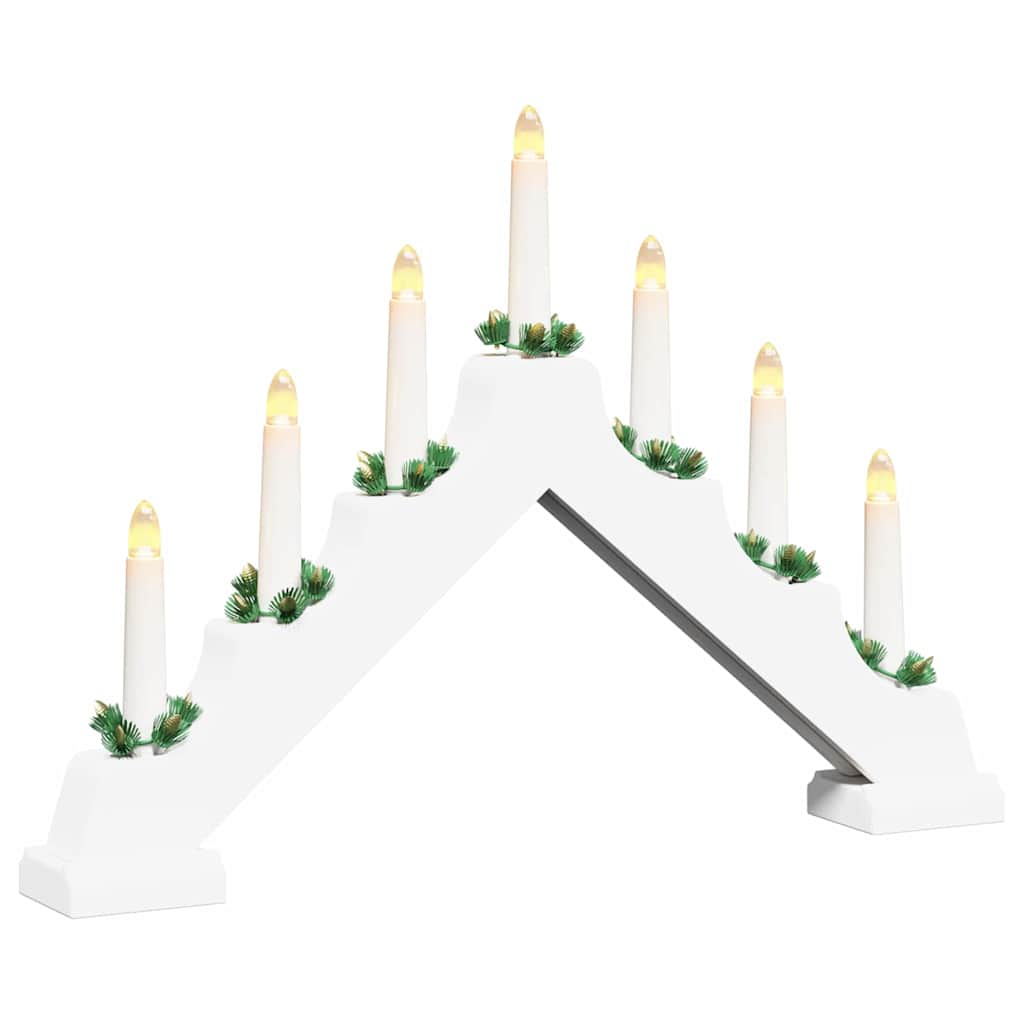 Jõuluküünla sild 7 LED-i Soe valge 39.5 x 5 x 29 cm
