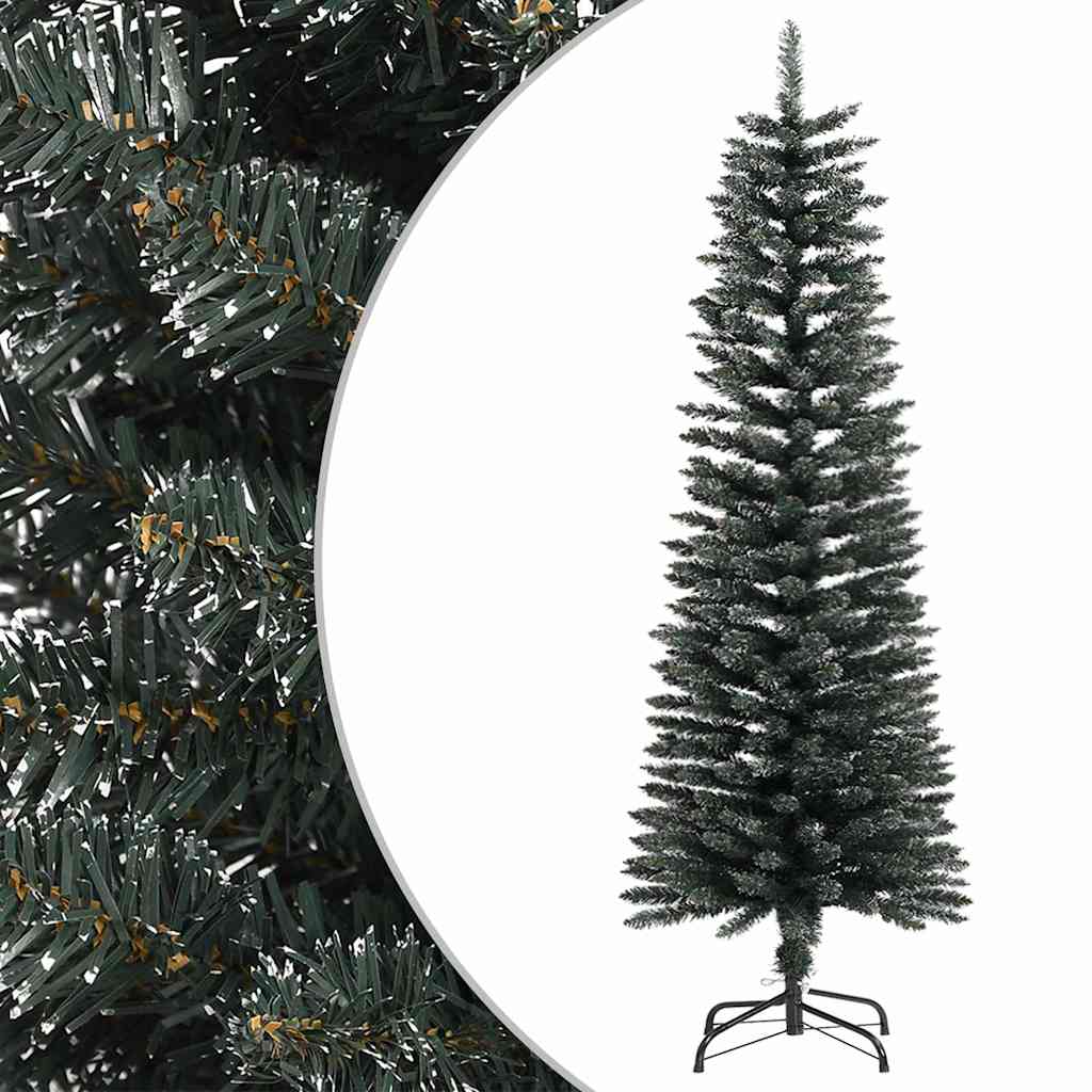 Kitsas kunstjõulukuusk alusega, roheline, 120 cm, PVC