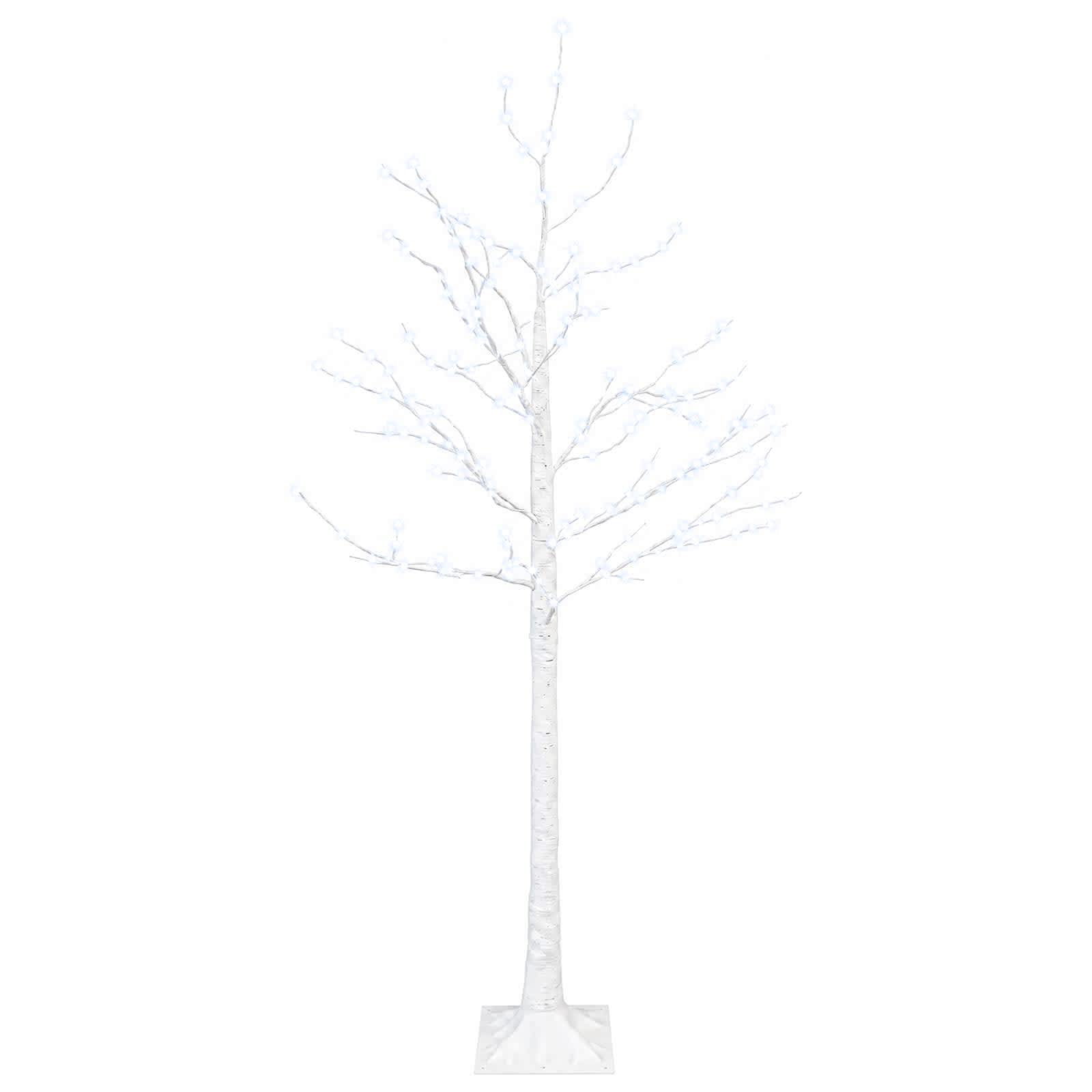 Kase-jõulupuu Valge 22 x 22 x 150 cm Plastmass 232 LED-i