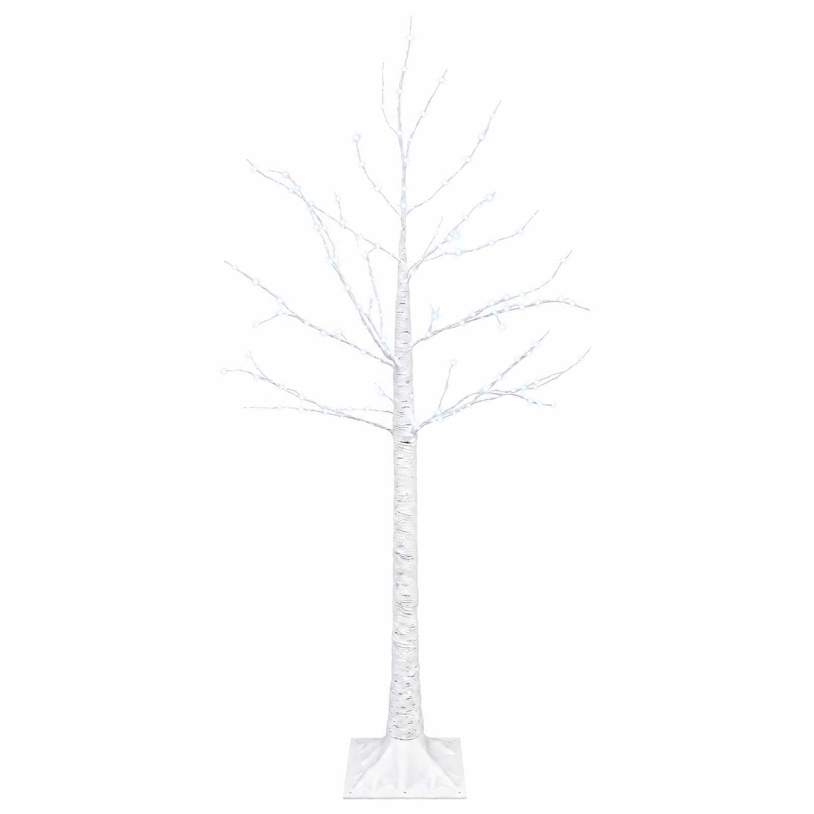 Kase-jõulupuu Valge 22 x 22 x 120 cm Plastmass 174 LED-i