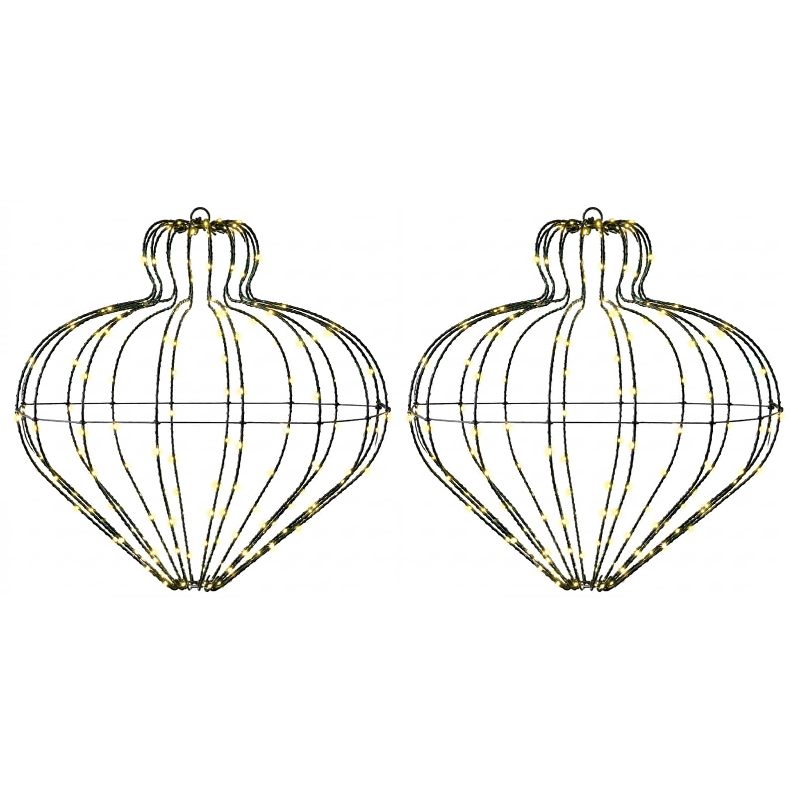 Jõulufiniaalne valgus 2 tk 384 LED-i Soe valge