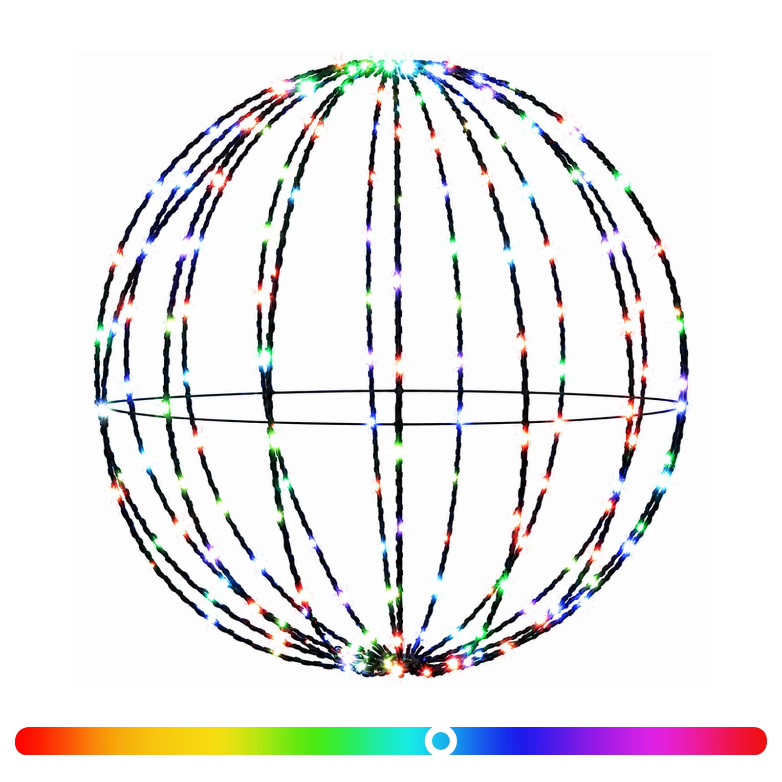 Jõulufiniaalne valgus 192 LED-i RGB Läbimõõt 60 x 63 cm