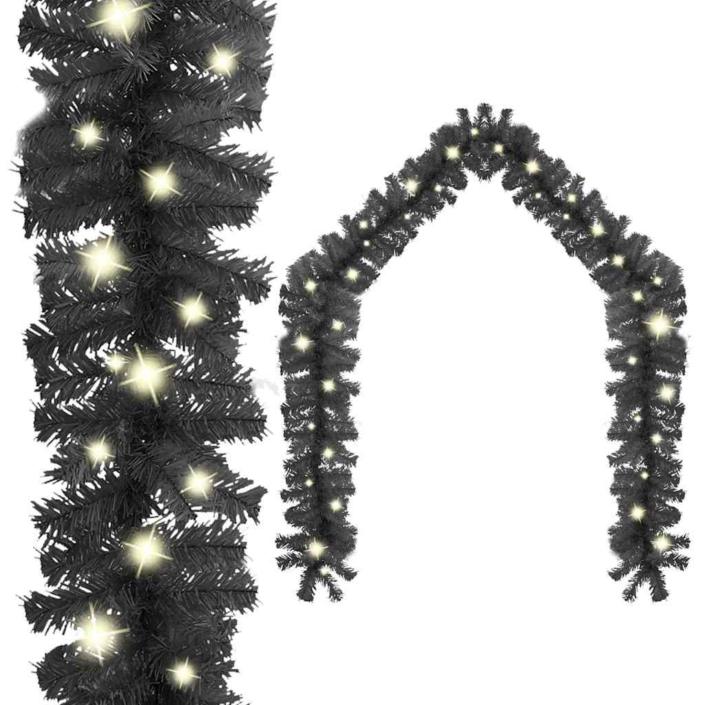 Jõuluvanik LED-tuledega, 20 m, must