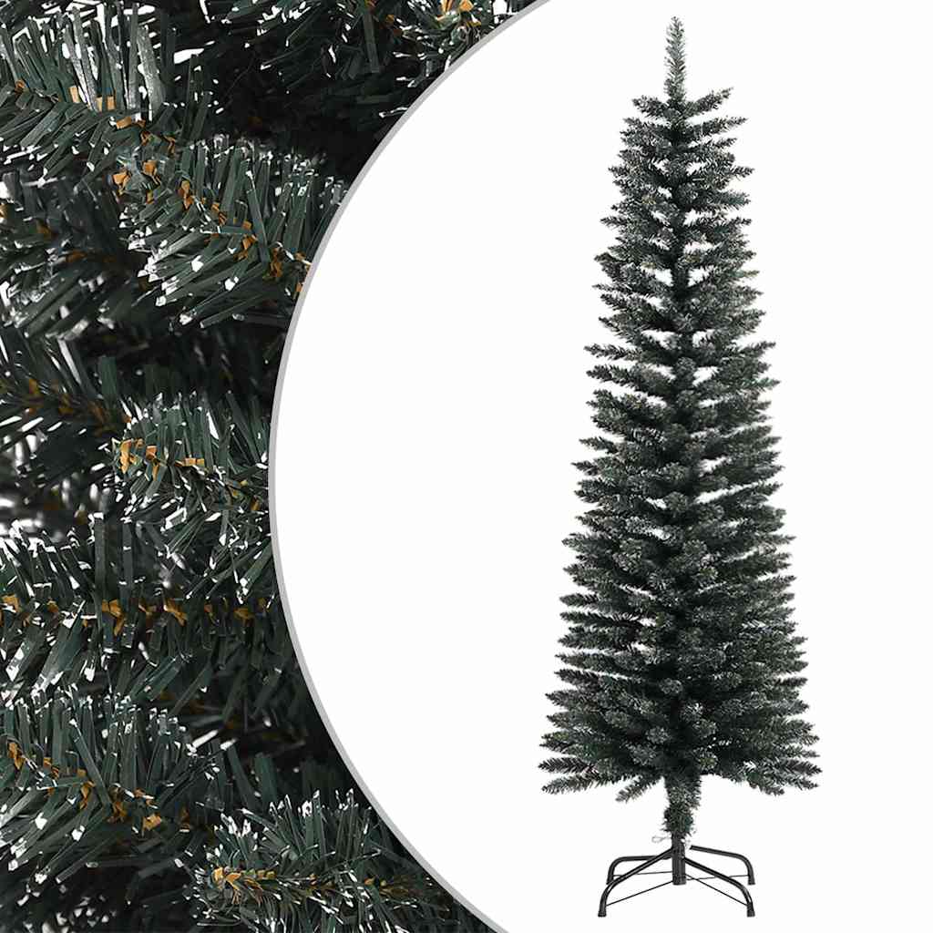 Kitsas kunstjõulukuusk alusega, roheline, 150 cm, PVC