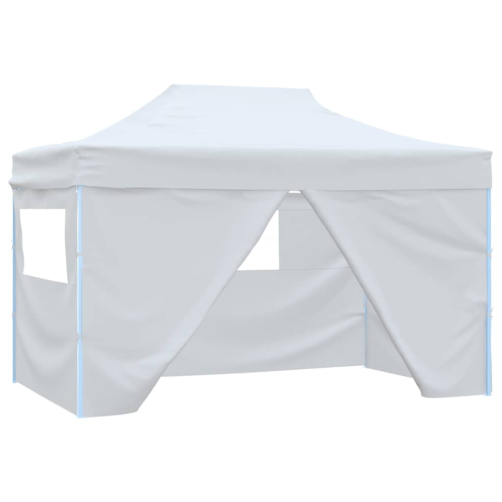 Kokkupandav peotelk (pop-up) 4 külgseinaga, 2,8 × 4,1 m, valge